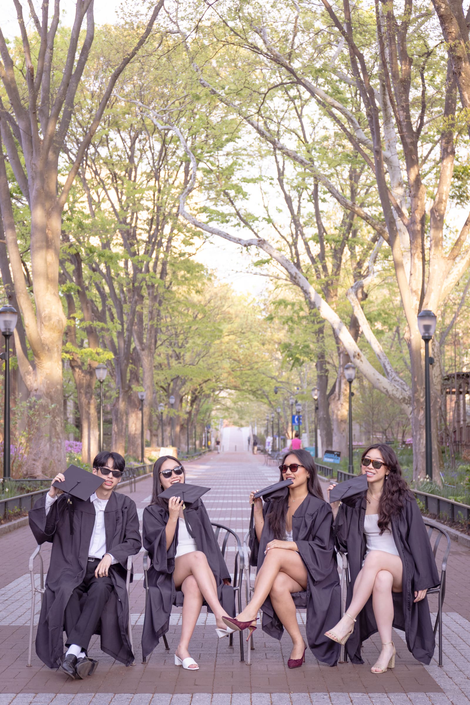 CK · JL · JR · KH Grad Shoot, UPenn, 2026 (1 of 14)
